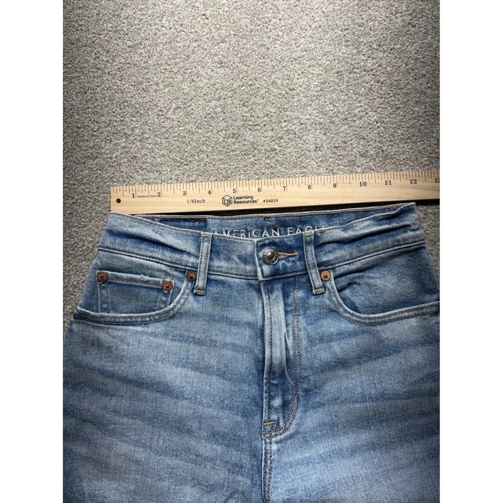 American Eagle Outfitters Womens Denim Cutoff Shorts Light Wash Size 00‎ Stretch